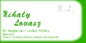mihaly lovasz business card